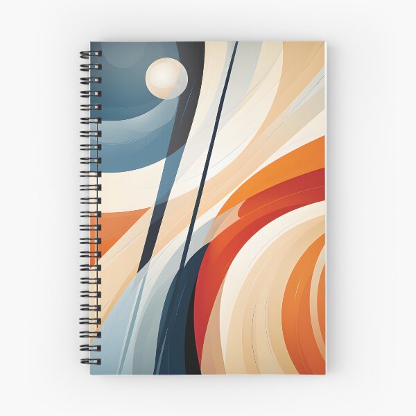 Item preview, Flowing Orange and Blue Mid Century Geometric Abstract designed and sold by GutyzDesignsES.