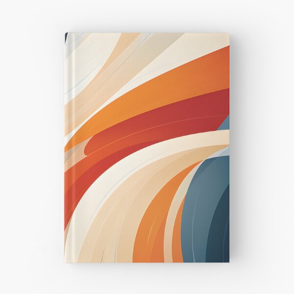 Item preview, Flowing Orange and Blue Mid Century Geometric Abstract designed and sold by GutyzDesignsES.