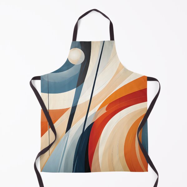 Item preview, Flowing Orange and Blue Mid Century Geometric Abstract designed and sold by GutyzDesignsES.