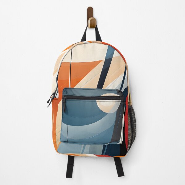 Item preview, Flowing Orange and Blue Mid Century Geometric Abstract designed and sold by GutyzDesignsES.