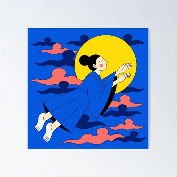 Item preview, Illustration of Chang'e Flying to the Full Moon ﻿ designed and sold by gaohao1.