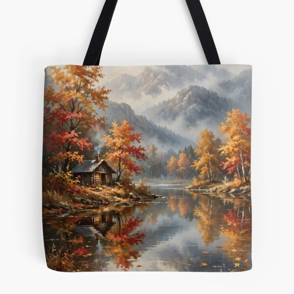 Item preview, Autumn Lake Landscape designed and sold by Remy's Golden Goods.