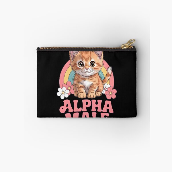 Item preview, Cute Kitten Alpha Male Retro Rainbow  designed and sold by FrogBox-Studio.