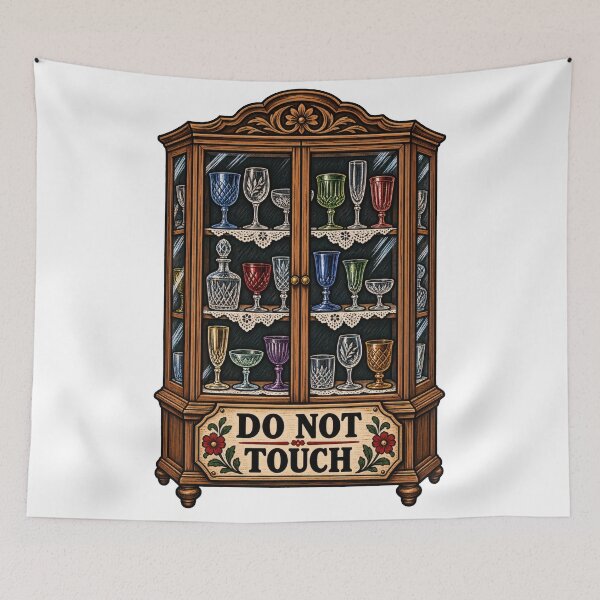 Item preview, Do Not Touch Woodcut Balkan Household Humor designed and sold by OfficialBalkan.