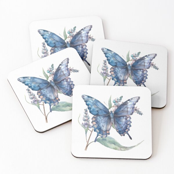 Item preview, Blue Butterfly | Elegant Nature Aesthetic Art designed and sold by Mandayartstudio.