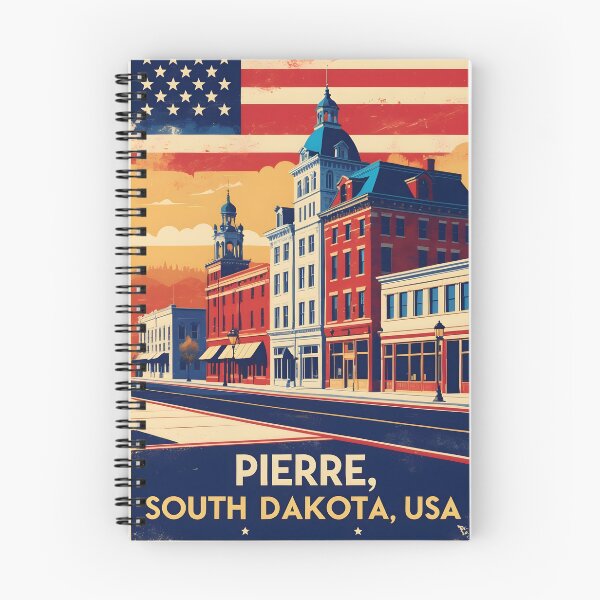 Item preview, Pierre South Dakota Vintage Travel Tourism designed and sold by TravelersGems.