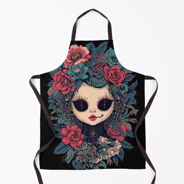 Item preview, Mystic Floral Goth Doll: Dark Botanical Art designed and sold by  Mythical Entanglement.