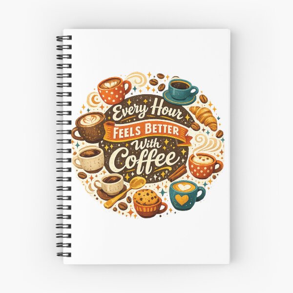Item preview, Every Hour Feels Better With Coffee Cozy Retro Coffee Lover Art Design designed and sold by inkoutninja.