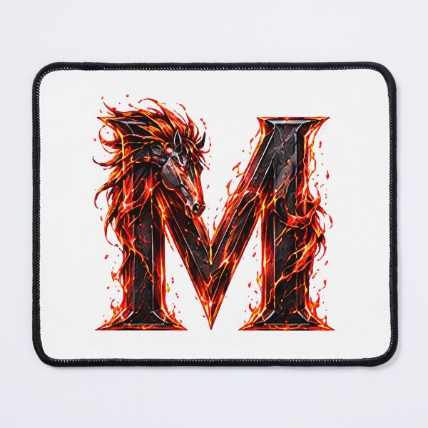 Item preview, Embermane Ironstride: The Year of the Horse Letter M designed and sold by BlissBlvdShop.