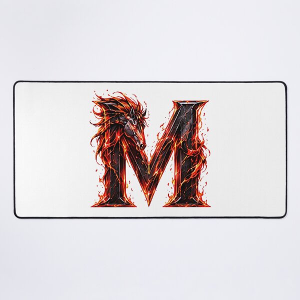 Item preview, Embermane Ironstride: The Year of the Horse Letter M designed and sold by BlissBlvdShop.