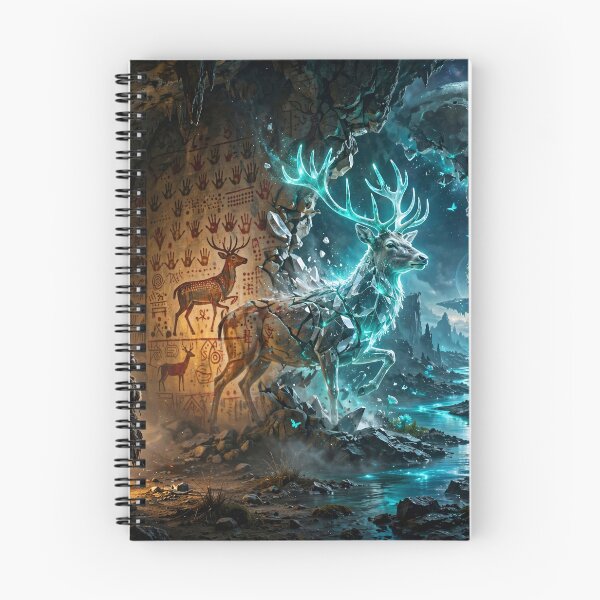 Item preview, Echoes Beyond the First World – The Crystal Stag designed and sold by DreamyWallVibes.