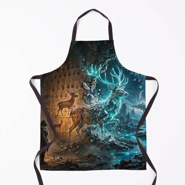 Item preview, Echoes Beyond the First World – The Crystal Stag designed and sold by DreamyWallVibes.