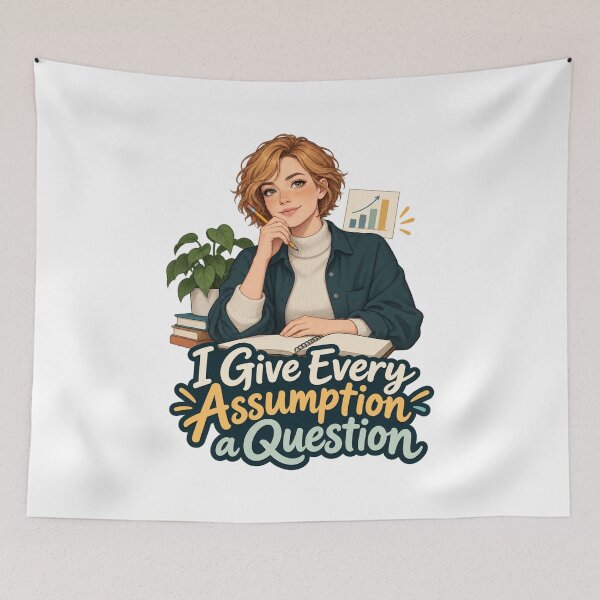 Item preview, Every Assumption Gets a Question Anime Trader designed and sold by Bikivuno.