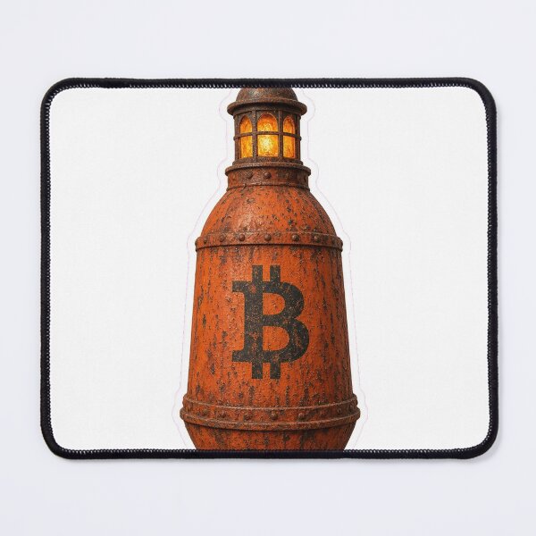 Item preview, Bitcoin Buoy Sticker — Weathered Orange BTC Marine Buoy Crypto Decal designed and sold by Crypto-Joe.