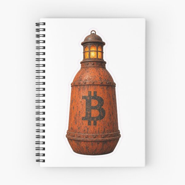 Item preview, Bitcoin Buoy Sticker — Weathered Orange BTC Marine Buoy Crypto Decal designed and sold by Crypto-Joe.