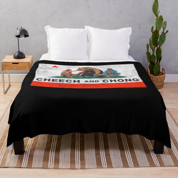Item preview, Cheech Chong Chilling In California Republic Flag V3 designed and sold by hamfrase-lab.