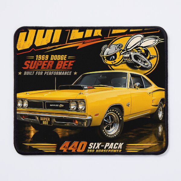 Item preview, 1969 Super Bee 440 Six-Pack Bumblebee Mopar Muscle Car designed and sold by AmaubaRegina.