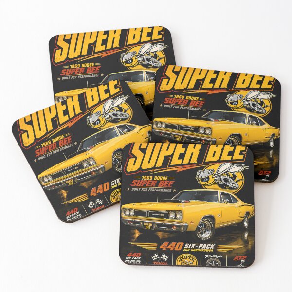 Item preview, 1969 Super Bee 440 Six-Pack Bumblebee Mopar Muscle Car designed and sold by AmaubaRegina.