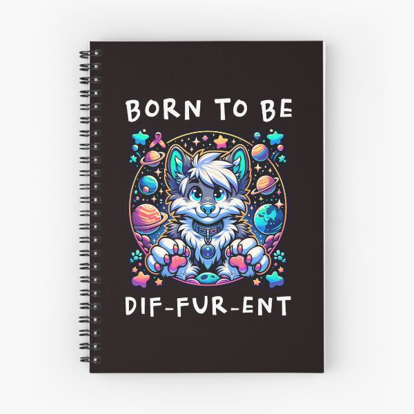 Item preview, Born To Be Dif-Fur-Ent Furry Fandom Cosplaying Space Wolf designed and sold by ImeldaSparks.