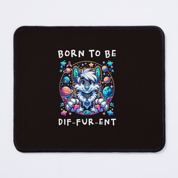 Item preview, Born To Be Dif-Fur-Ent Furry Fandom Cosplaying Space Wolf designed and sold by ImeldaSparks.