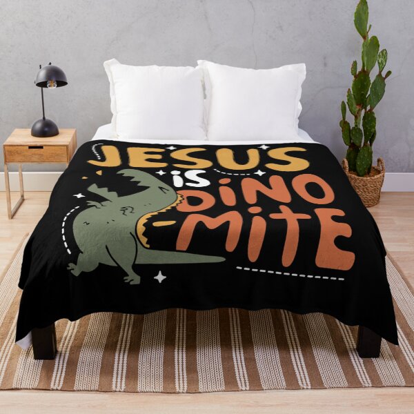 Item preview, Jesus is Dino-mite T-rex Dinosaur Roaring Faith Christian designed and sold by PeggyGilligan.