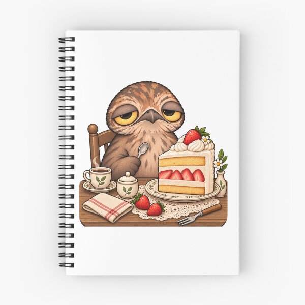 Item preview, Cute Potoo Bird Strawberry Cake | Sleepy Potoo Coffee Lover Dessert Art designed and sold by MrDev.