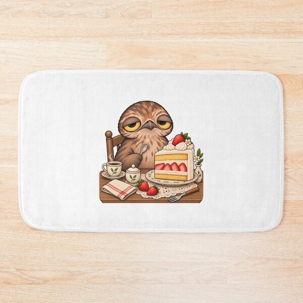 Item preview, Cute Potoo Bird Strawberry Cake | Sleepy Potoo Coffee Lover Dessert Art designed and sold by MrDev.