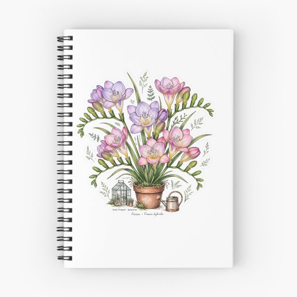 Item preview, Freesia Botanical Flowers Sticker designed and sold by RareBotanical .