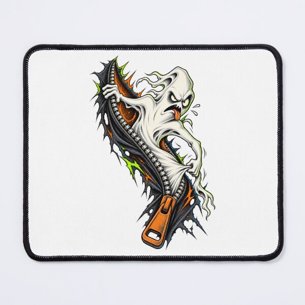 Item preview, Ghost Trapped in a Zipper – Funny Halloween Streetwear designed and sold by RAX Mirth Studio.