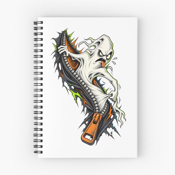 Item preview, Ghost Trapped in a Zipper – Funny Halloween Streetwear designed and sold by RAX Mirth Studio.