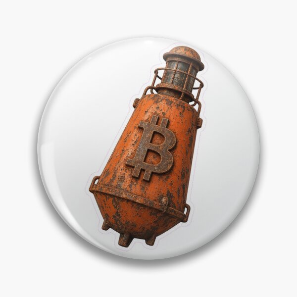Item preview, Tilted Bitcoin Buoy Sticker — BTC Crash Survivor Crypto Decal designed and sold by Crypto-Joe.