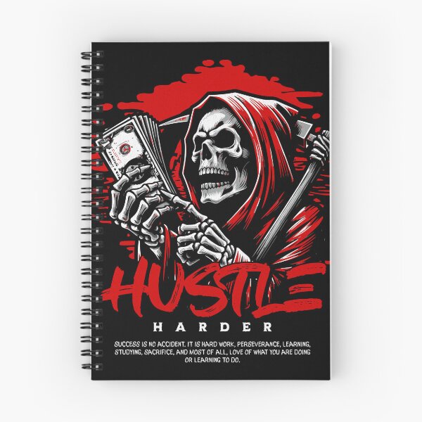Item preview, Hustle Harder Reaper Money T-Shirt | Success Motivation Graphic Tee | Dark Grind Streetwear Shirt designed and sold by vec4u.