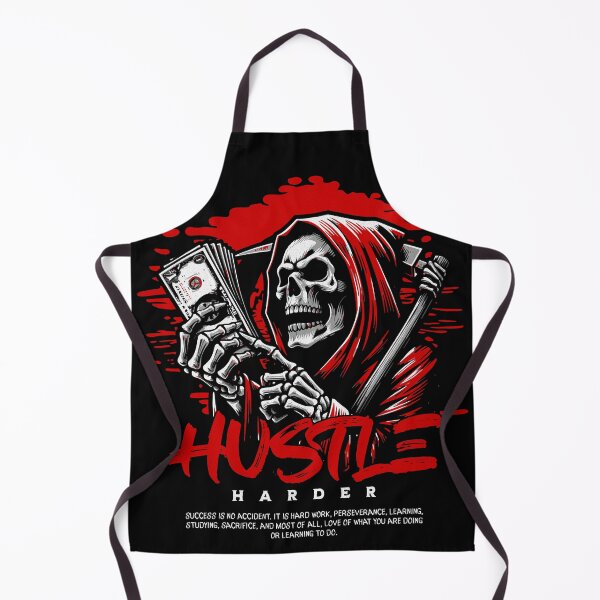 Item preview, Hustle Harder Reaper Money T-Shirt | Success Motivation Graphic Tee | Dark Grind Streetwear Shirt designed and sold by baretyas.