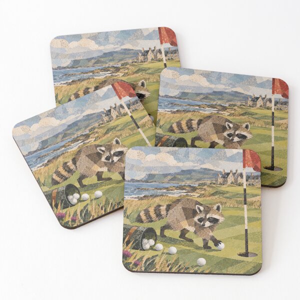 Item preview, Racoon Golf Caddy designed and sold by LittleDreamsCo.