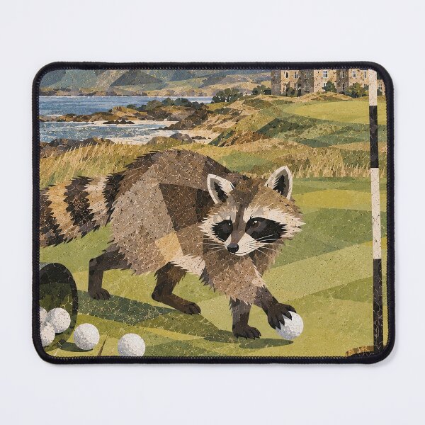 Item preview, Racoon Golf Caddy designed and sold by LittleDreamsCo.