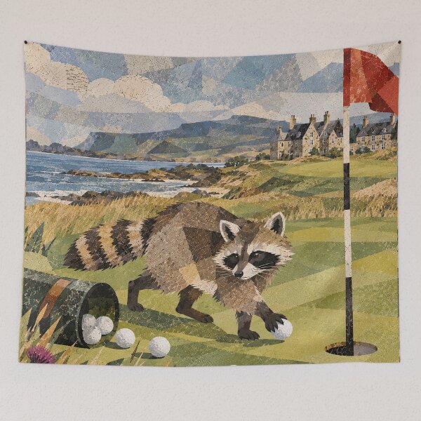 Item preview, Racoon Golf Caddy designed and sold by LittleDreamsCo.