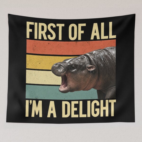 Item preview, Moo Deng First Of All I'm A Delight designed and sold by nasr-say.