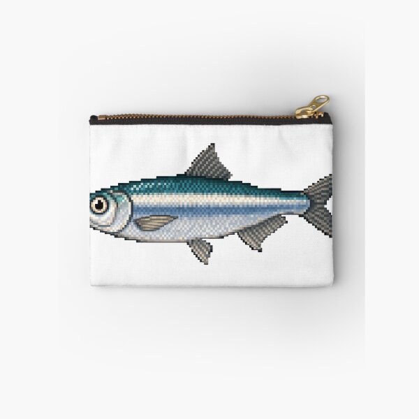 Item preview, Pixel Art Teal Herring Silver Stripe Cutout designed and sold by aigcx.