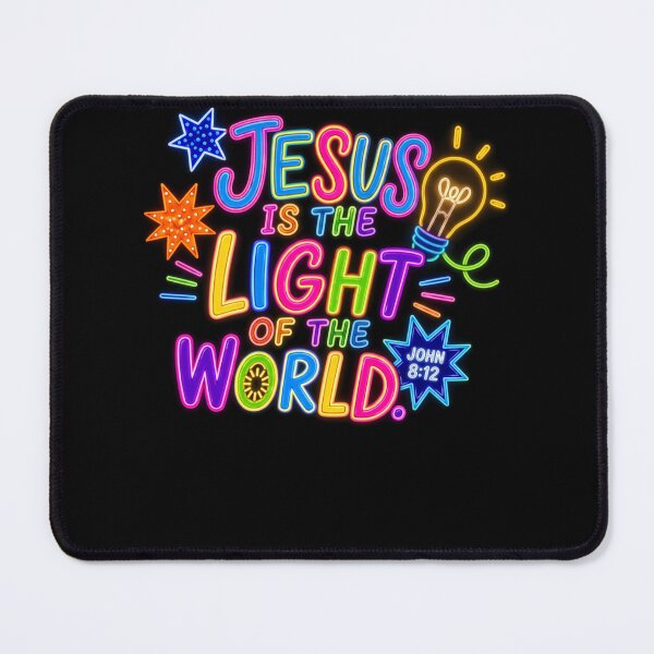 Item preview, Jesus Lights Christian Bible Verse John 8,12 Glowing Decor designed and sold by PeggyGilligan.