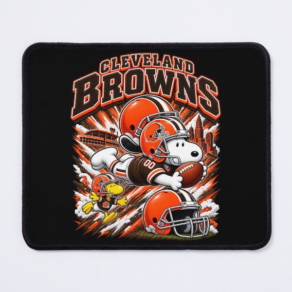 Item preview,  Snoopy Cleveland Browns Dynamic Diving Catch Football Fan designed and sold by CaneufeyCip.
