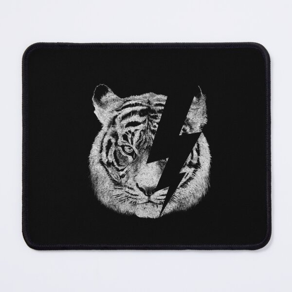 Item preview, Tiger Lightning Bolt Vintage Rock Graphic Art designed and sold by The secret storage room.