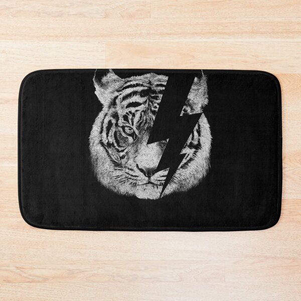 Item preview, Tiger Lightning Bolt Vintage Rock Graphic Art designed and sold by The secret storage room.