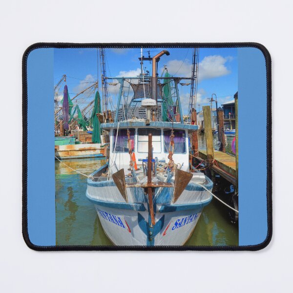 Item preview, Shrimping Boat in Harbour designed and sold by Savannah Gibbs.
