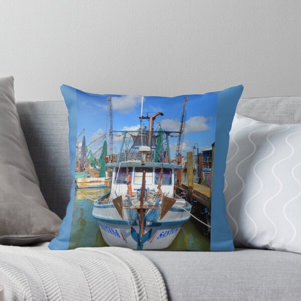 Item preview, Shrimping Boat in Harbour designed and sold by Savannah Gibbs.