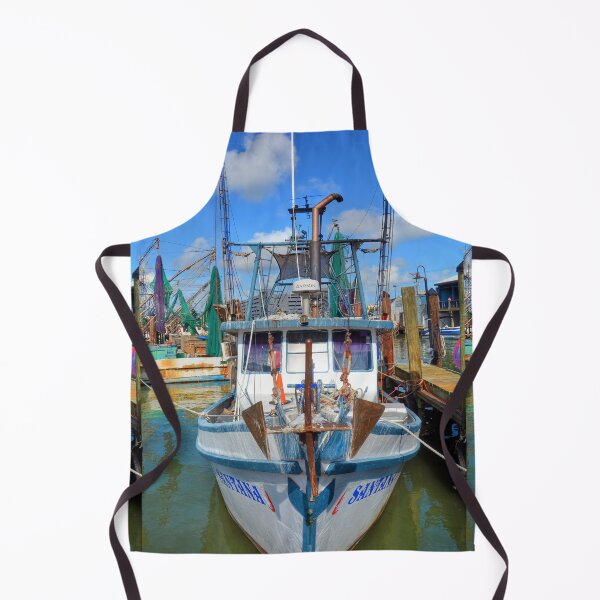 Item preview, Shrimping Boat in Harbour designed and sold by Savannah Gibbs.