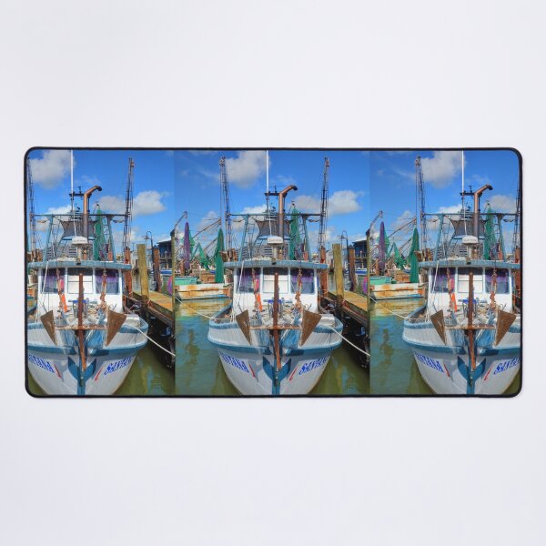 Item preview, Shrimping Boat in Harbour designed and sold by Savannah Gibbs.