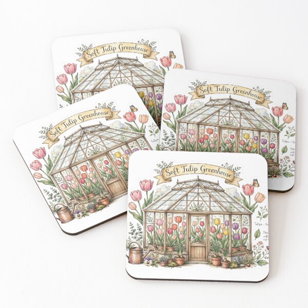 Item preview, Soft Tulip Greenhouse Flower Sticker designed and sold by RareBotanical .