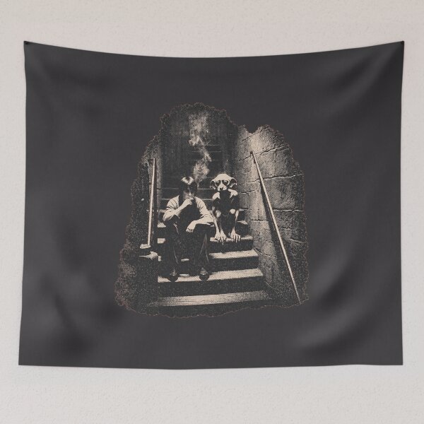 Item preview, Gothic Wizard Stairwell Horror Halloween Dark Fantasy Vintage Graphic designed and sold by RRMadeArt.