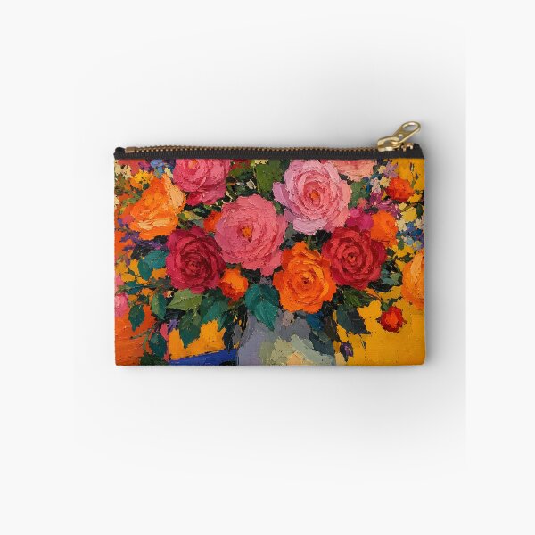 Item preview, Vibrant Rose Bouquet in Vase Colorful Impasto Floral Painting designed and sold by GutyzDesignsES.