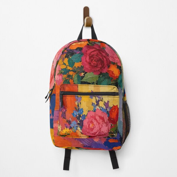 Item preview, Vibrant Rose Bouquet in Vase Colorful Impasto Floral Painting designed and sold by GutyzDesignsES.